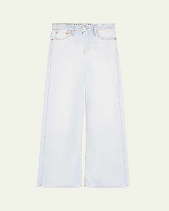 Studded Wide-Leg Jeans